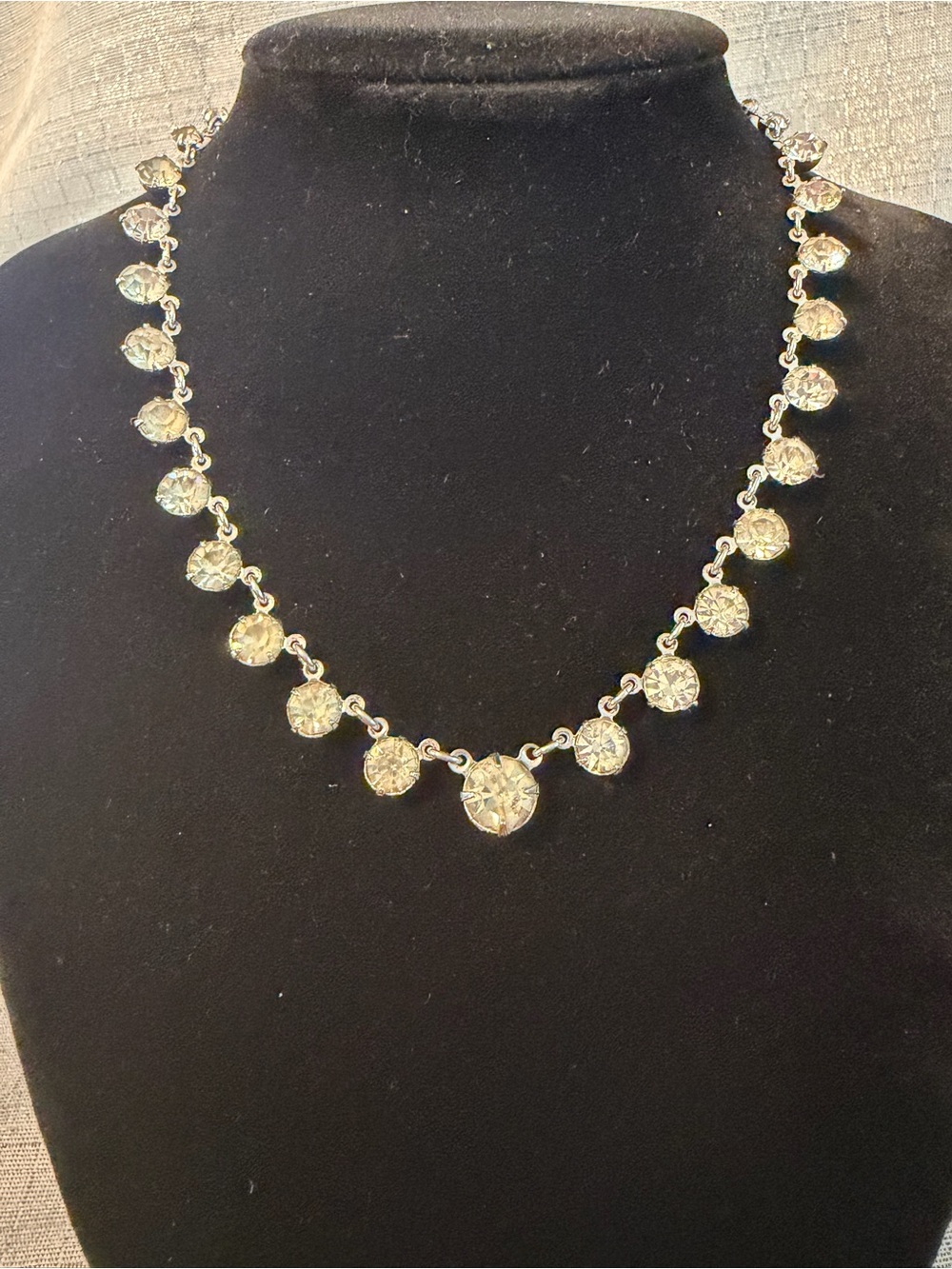 Vintage Style Elegant Clear Crystal Drop Necklace - Women Jewelry